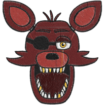 Matriz de Bordado cara chica fnaf